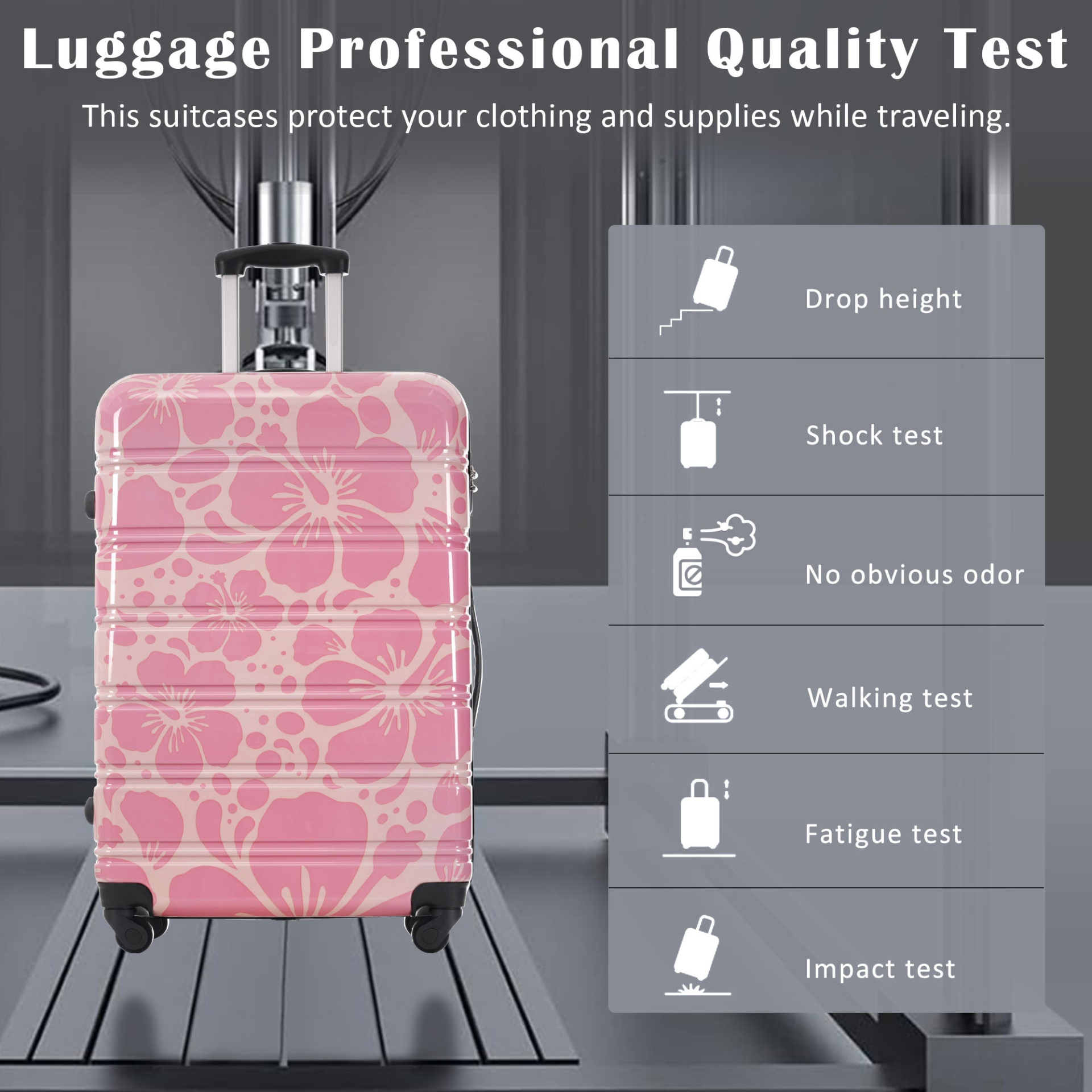 Start2Finish hardshell 3-piece spinner luggage set with TSA locks, lightweight suitcases featuring durable hardside design.