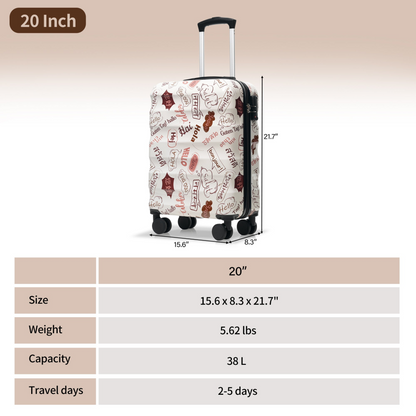 Start2Finish lightweight glossy hardshell travel suitcase with spinner wheels and TSA lock, ideal for secure luggage travel.