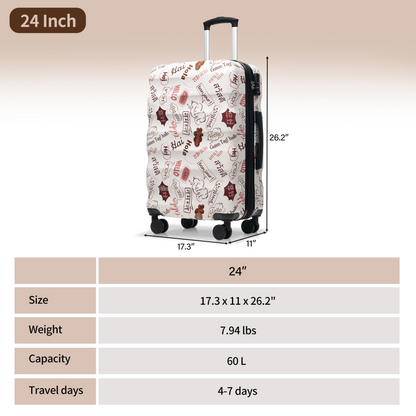 Start2Finish glossy hardshell travel suitcase with spinner wheels and TSA lock, lightweight and durable for easy travel.