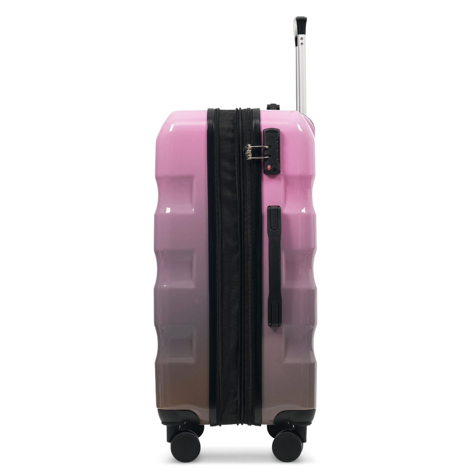 Start2Finish 3-piece hardshell luggage set with spinner wheels and TSA lock, featuring durable suitcases for travel.
