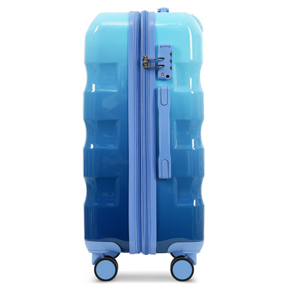 Start2Finish 3-piece hardshell luggage set with spinner wheels and TSA lock, featuring durable suitcases for travel.