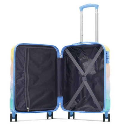 Lightweight hardshell carry-on luggage with spinner wheels, TSA lock, and built-in cup holder by Start2Finish for travel accessories.