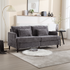 Mid century modern chenille fabric 2-seat upholstered loveseat sofa with wooden feet, designed by Start2Finish.