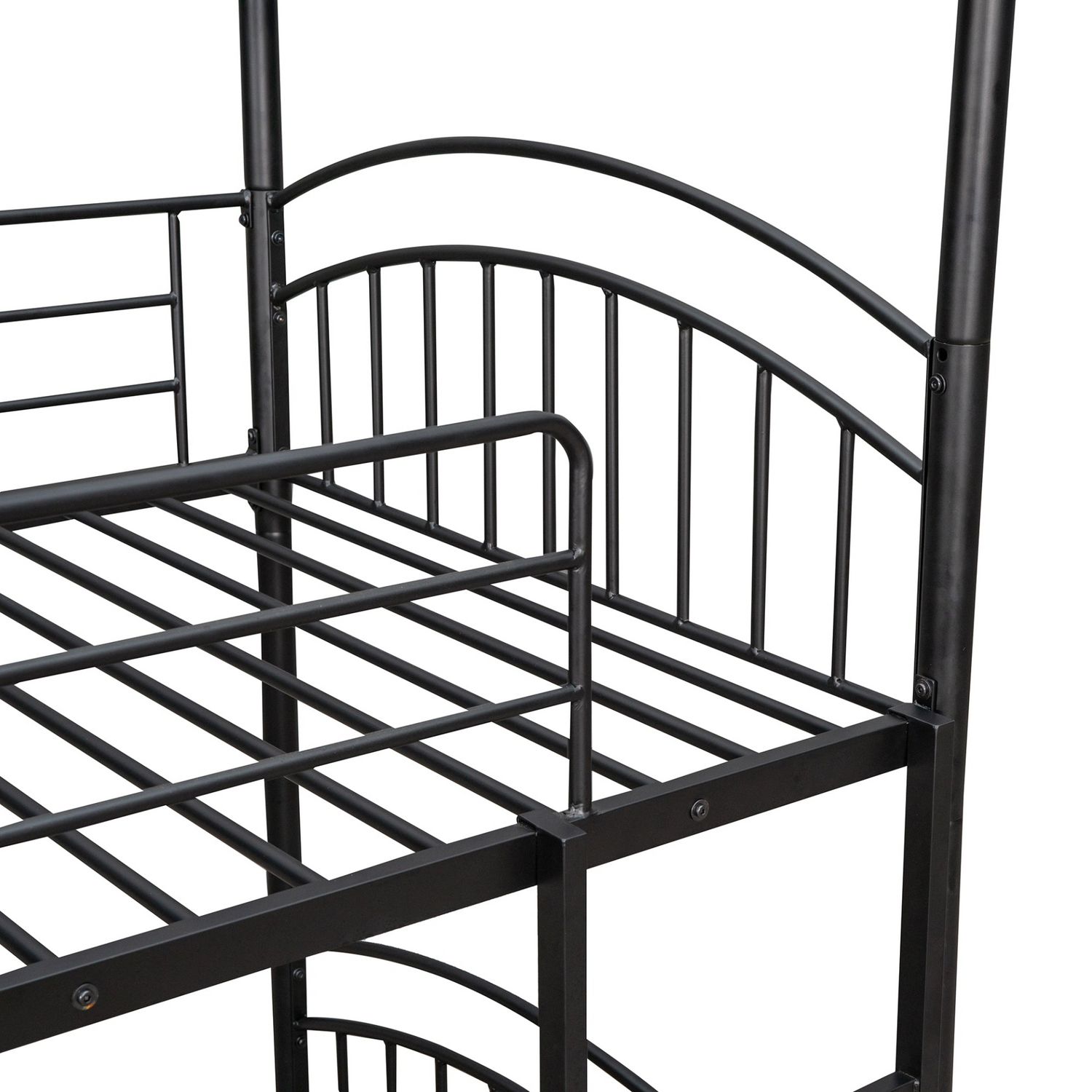 Start2Finish metal twin over twin bunk bed with house design and slide, featuring a sturdy frame and playful kids&