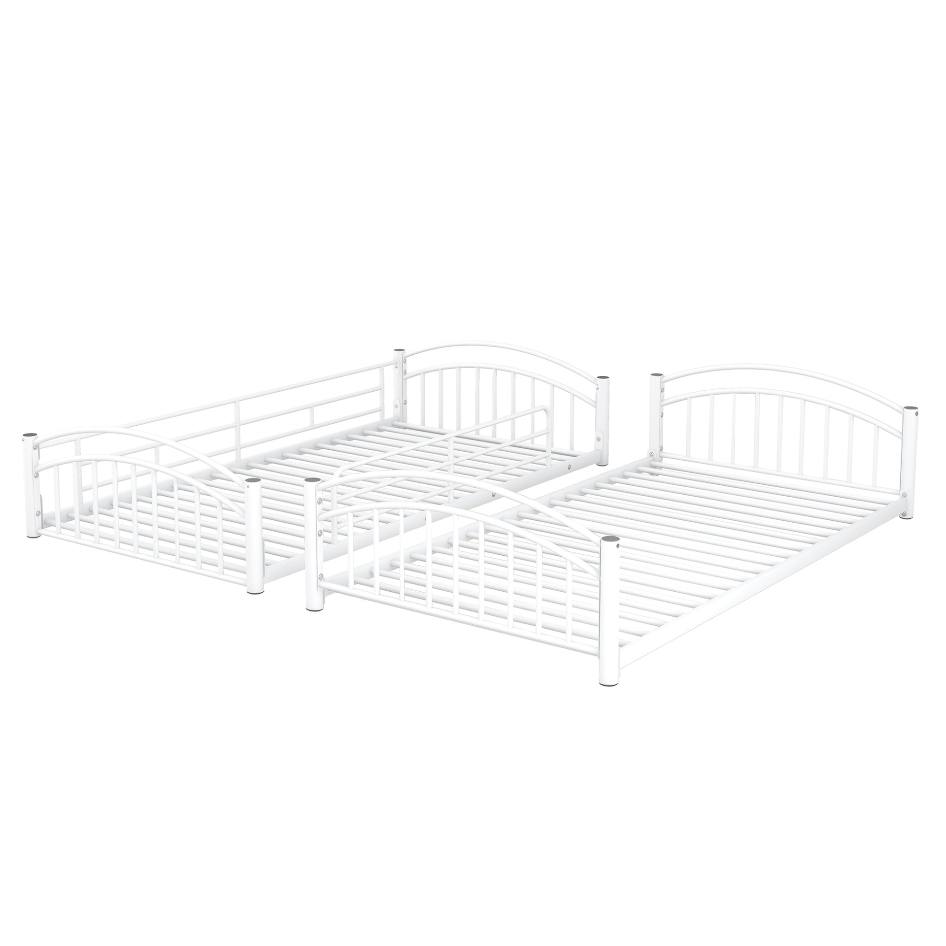 Start2Finish twin over twin metal bunk bed with kids house design and slide, featuring sturdy construction and playful style.