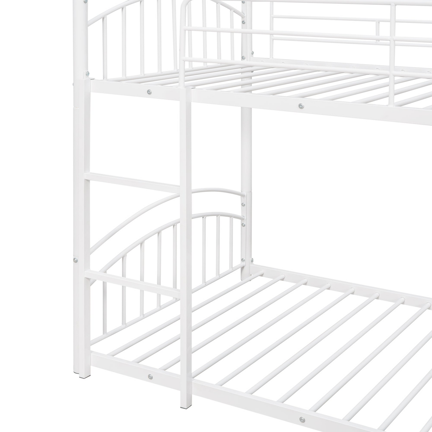 Start2Finish twin over twin metal bunk bed with house design, includes slide, ideal for kids&