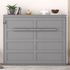Start2Finish Murphy Bed wall bed in full and queen sizes, showcasing the sleek folded-down and folded-up bed design.