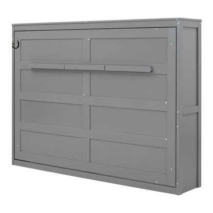Start2Finish full and queen size Murphy bed wall bed with fold-down mechanism and wood finish in a modern bedroom setting.