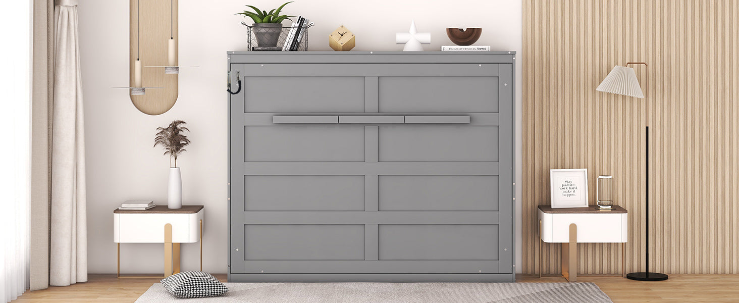 Full size and queen size Murphy bed wall bed by Start2Finish, folded against the wall with a sleek, modern design.