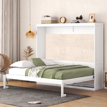 Start2Finish Murphy bed wall bed in full and queen size, showcasing the fold-down mechanism and stylish wood finish.