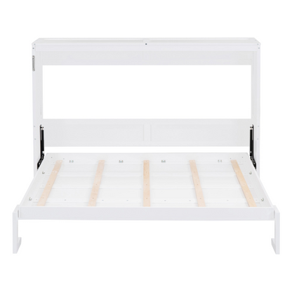 Start2Finish Murphy bed wall bed in full and queen sizes, shown folded against the wall with a modern bedroom setup.