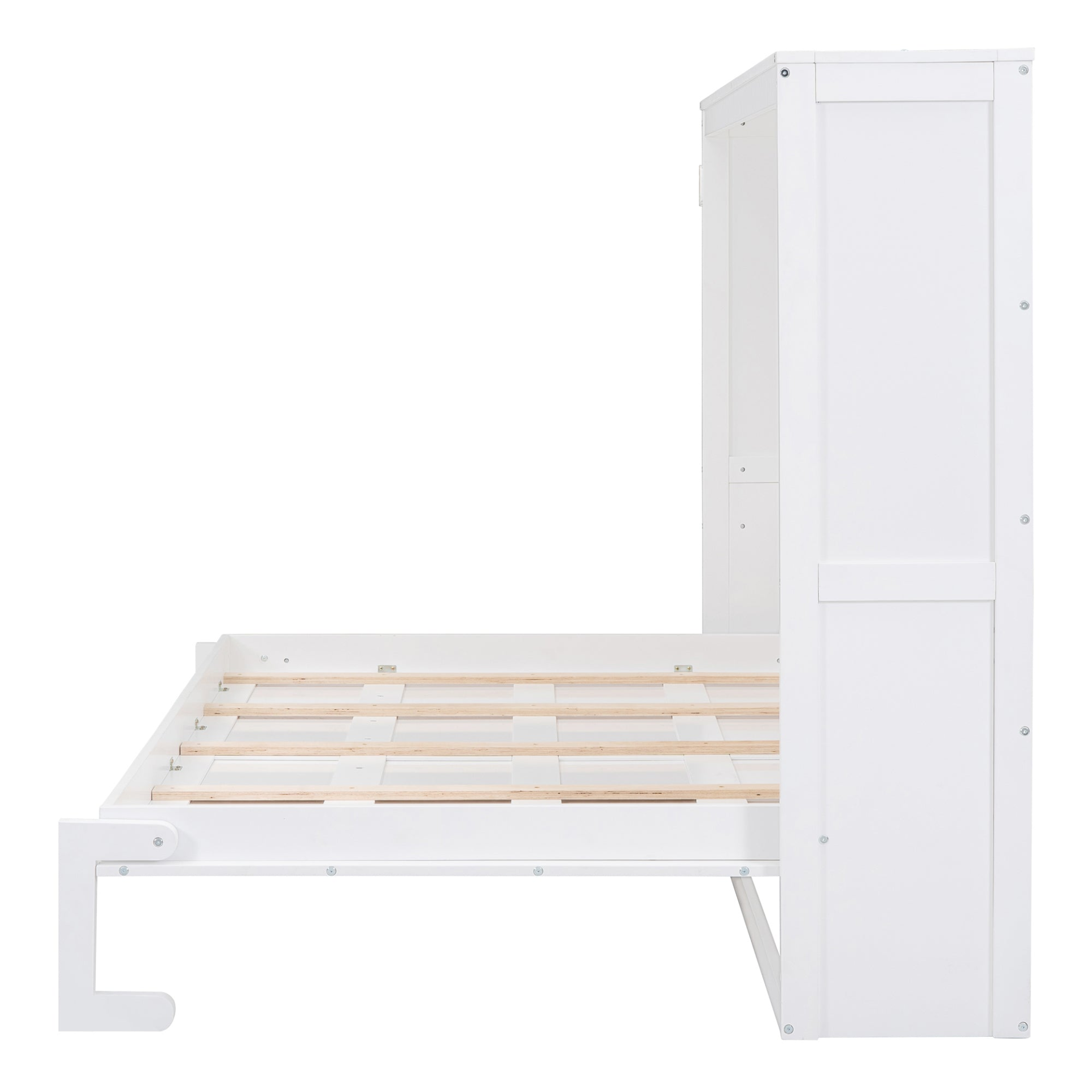 Start2Finish full and queen size Murphy bed wall bed folded against the wall, showcasing space-saving design and sturdy construction.