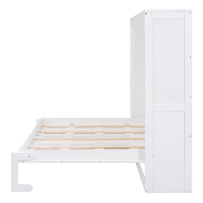 Start2Finish full and queen size Murphy bed wall bed folded against the wall, showcasing space-saving design and sturdy construction.