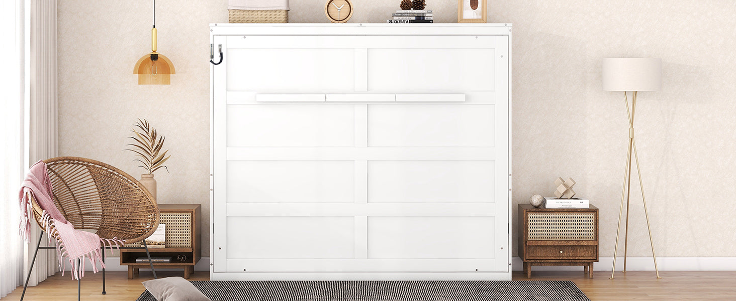 Full size and queen size Murphy bed wall bed by Start2Finish with sleek wood finish and compact fold-down design