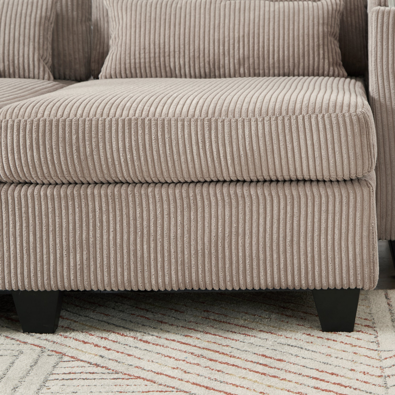 Start2Finish convertible chaise lounge sofa chair with USB ports, cup holders, phone holder, and storage, showing plush fabric and adjustable design.