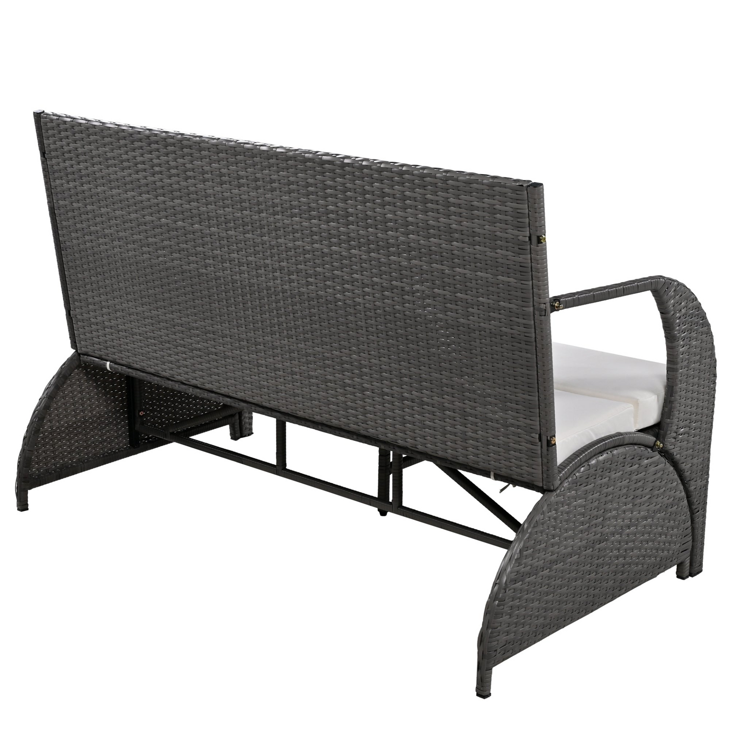 Start2Finish outdoor loveseat convertible to four seats with table, ideal for garden and lawn outdoor furniture setup.