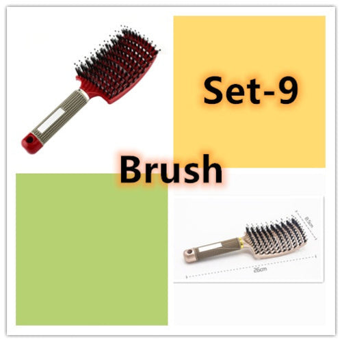 CJDropshipping anti-knot hairbrush for women, detangling brush with ergonomic handle, suitable for easy hair styling and smooth hair.