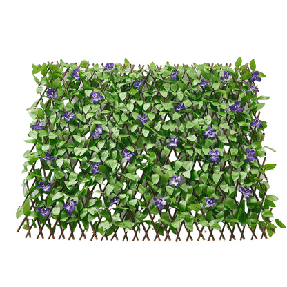 Start2Finish VEVOR expandable fence privacy screen with artificial ivy panel, green faux greenery for balcony or patio outdoor decor