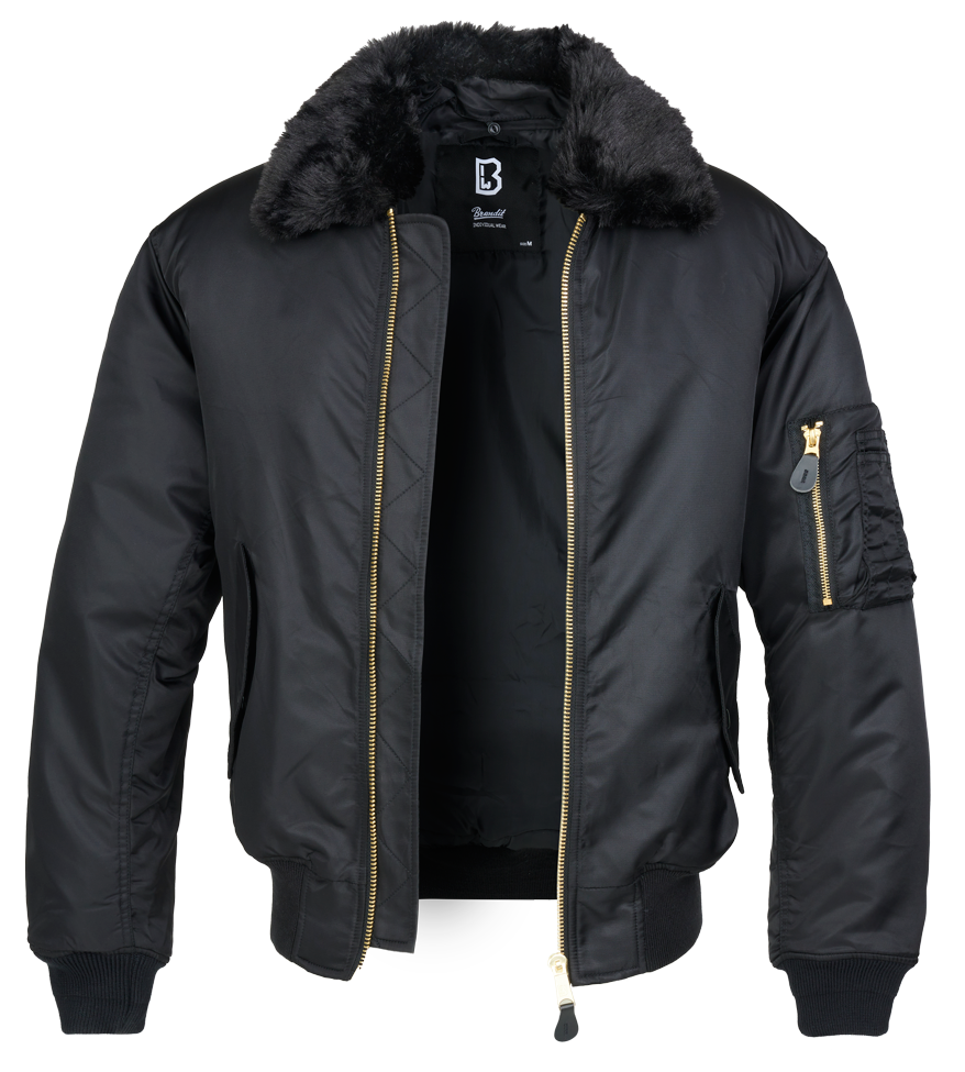 Callisto MA2 Fur Collar Bomber Jacket with plush fur collar and stylish design, shown in a front view.