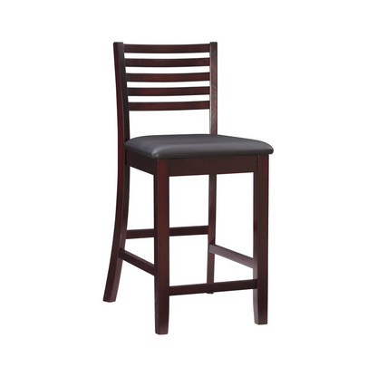 Start2Finish Triena 24-inch ladder counter stool with wooden seat and metal frame, showcasing its sturdy design and modern style.