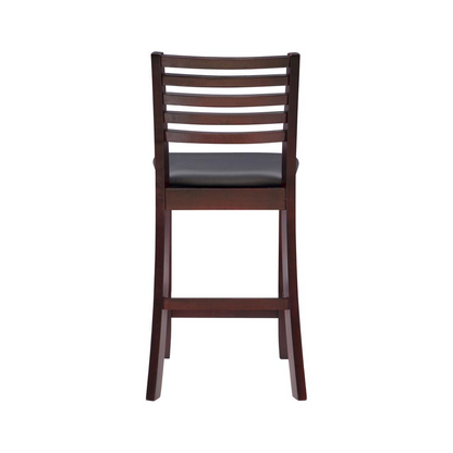 Start2Finish Triena 24-inch ladder counter stool with wooden seat and metal legs, ideal for kitchen or counter seating.