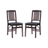 Pair of Triena 18-inch mission style back folding chairs by Start2Finish, featuring wooden frames and cushioned seats.