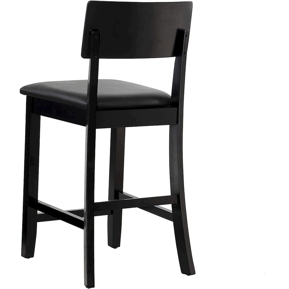 Start2Finish Torino 24-inch contemporary counter stool with wooden legs and upholstered seat, modern design for kitchen or bar area.