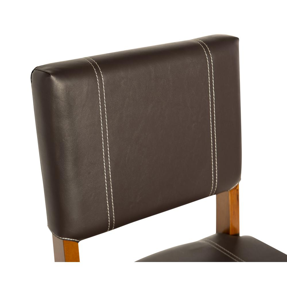 Start2Finish Milano Brown Bar Stool, modern furniture with a sleek wooden seat and metal frame, 30-inch height.
