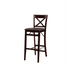 Start2Finish Triena 30-inch X-back folding bar stool with wooden legs and cushioned seat, ideal for kitchen or bar area.