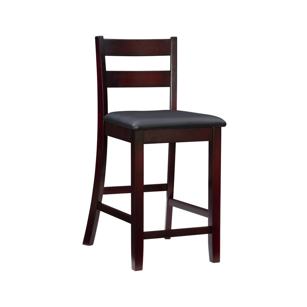 Start2Finish Triena 24-inch Soho counter stool with modern design, wooden seat, and metal legs, ideal for kitchen or bar area.