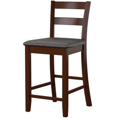 Start2Finish Triena 24-inch Soho counter stool with wooden seat and metal legs, showing a modern design and natural wood finish.