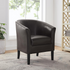 Start2Finish Simon Brown club chair with plush upholstery and wooden legs, shown in a stylish living room setting.