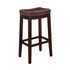 Start2Finish Claridge Brown Barstool featuring a cushioned seat and wooden legs, ideal for kitchen or bar area.