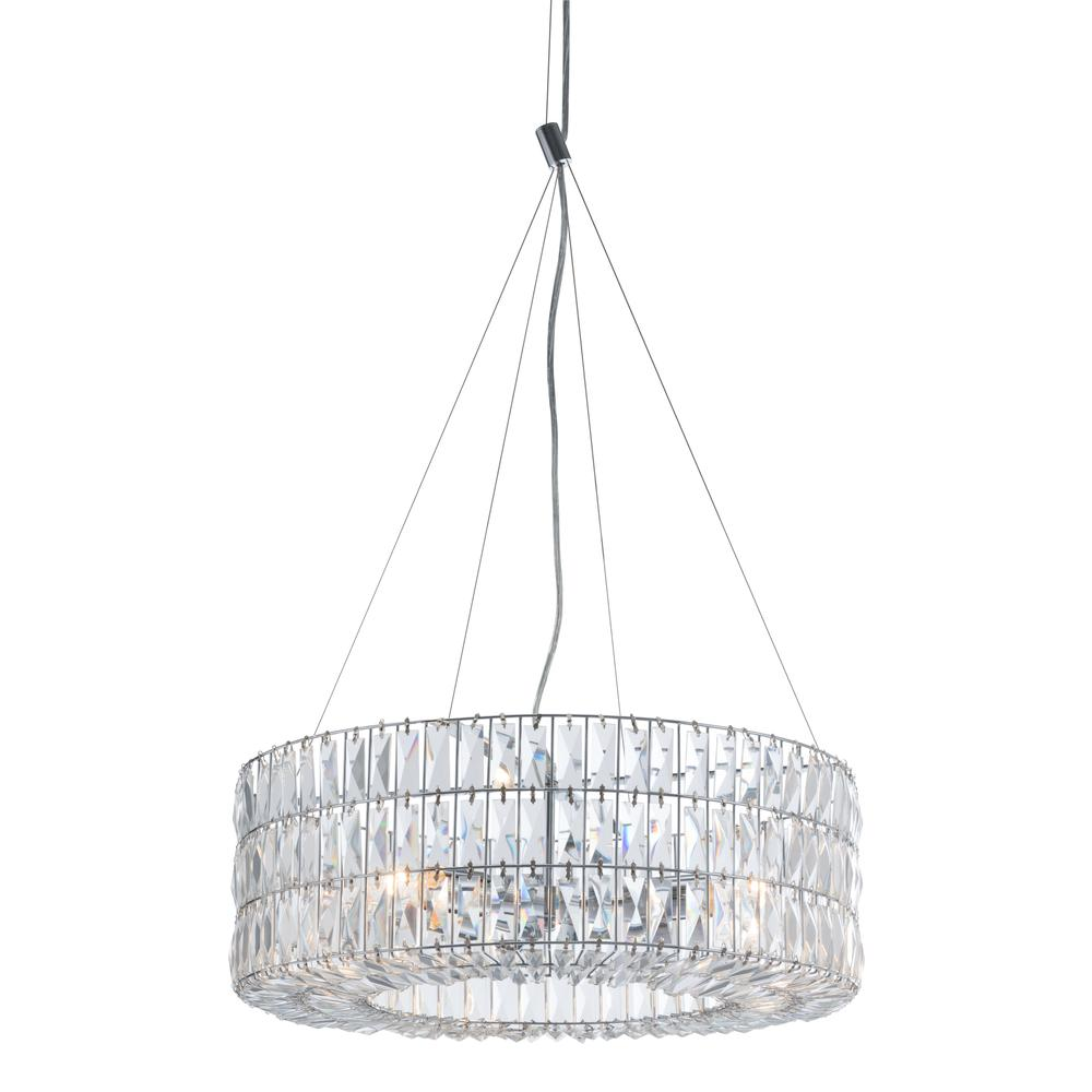 Chrome Jena Ceiling Lamp by Start2Finish featuring sleek, modern lighting design with a polished chrome finish and a round shape.