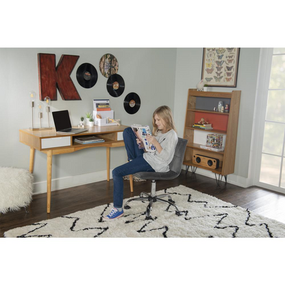 Start2Finish Perry Desk with sleek wooden surface and metal legs, ideal for home or office workspace.