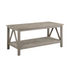 Start2Finish Titian Driftwood Coffee Table with a rustic wooden surface and sturdy legs, ideal for modern living room decor.