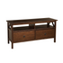 Start2Finish Titian TV stand with open shelves and storage compartments, made of wood with a modern design.