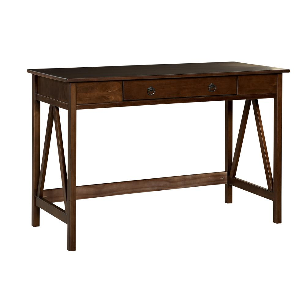 Start2Finish Titian Desk, a modern wooden furniture piece with a sleek surface and sturdy legs for home or office use.