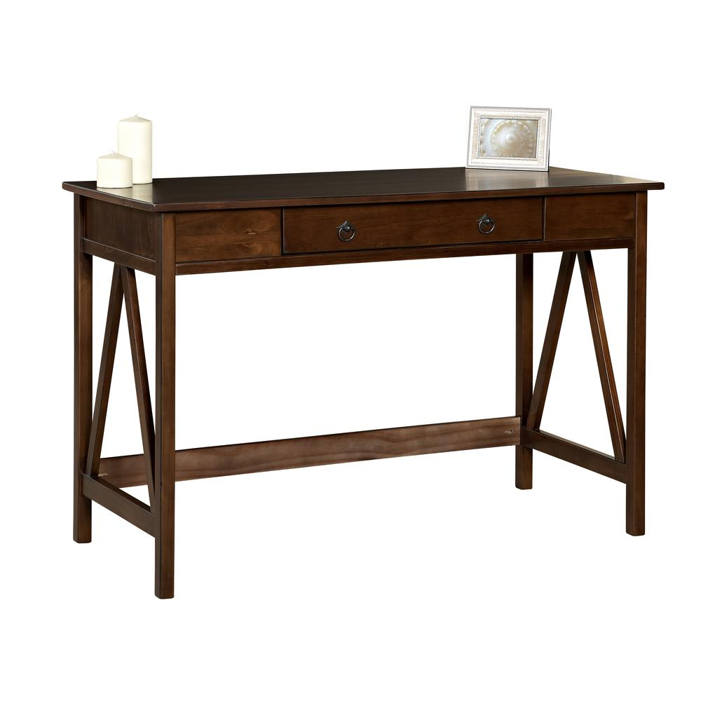 Start2Finish Titian Desk, a modern wooden furniture piece with a spacious tabletop and sleek design for home or office use.