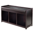 Start2Finish Addison 2-Pc Storage Bench with cushioned seat, showing sleek wooden design and ample storage space.