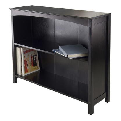 Start2Finish 3-tier terrace storage shelf in espresso, 37 inches wide, with sturdy wooden shelves for organized home or patio storage.