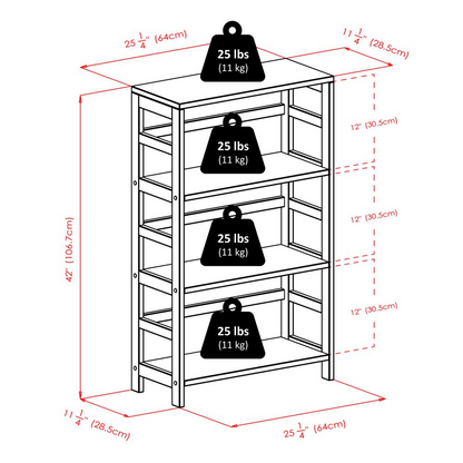 Start2Finish Capri 3-Section M storage shelf with six foldable black fabric baskets, ideal for organizing closets or living spaces.