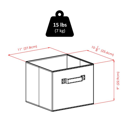 Start2Finish Capri 3-Section M Storage Shelf with six foldable black fabric baskets for organized home storage.