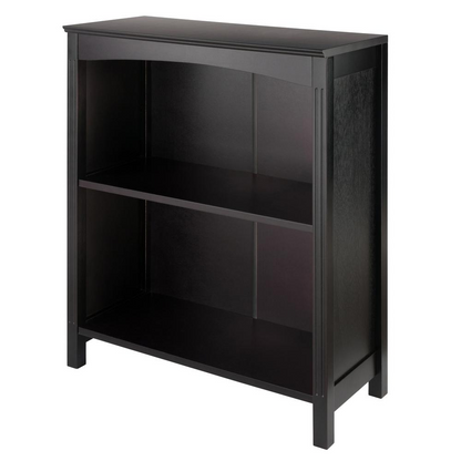 Start2Finish 3-tier Espresso Terrace Storage Shelf, 26-inch wide, with three wooden shelves and metal frame for organized storage.