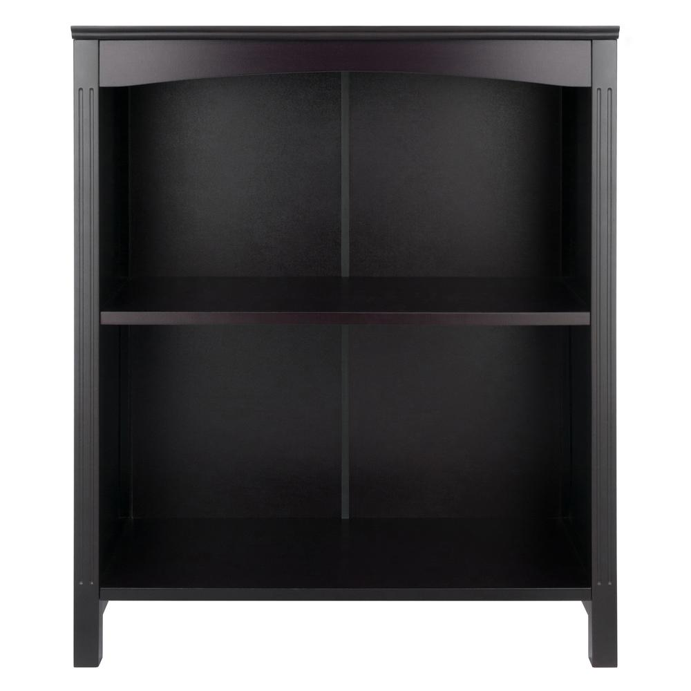 Start2Finish 3-tier Terrace Storage Shelf in Espresso, 26 inches wide, showing a sturdy wooden furniture piece with three open shelves.