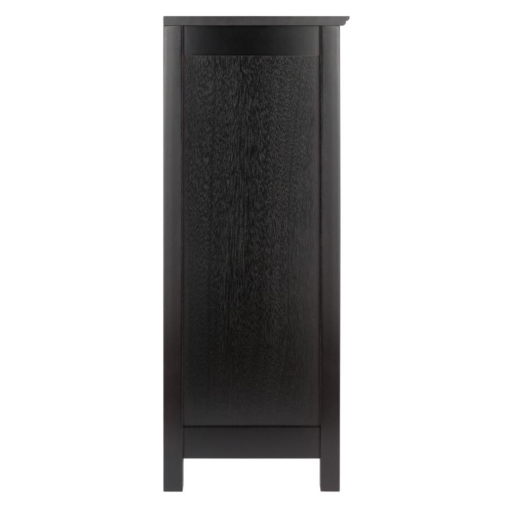 Start2Finish 3-tier terrace storage shelf in espresso, 26-inch wide, with sturdy metal frame and wooden shelves for organization.