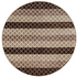 Start2Finish Evolution TrellisStripes beige and brown rug featuring a geometric trellis pattern and plush texture.