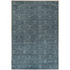 Blue damask-patterned rug with 5x7.6 feet size from Start2Finish Evolution Damask collection, showcasing intricate design and soft texture.