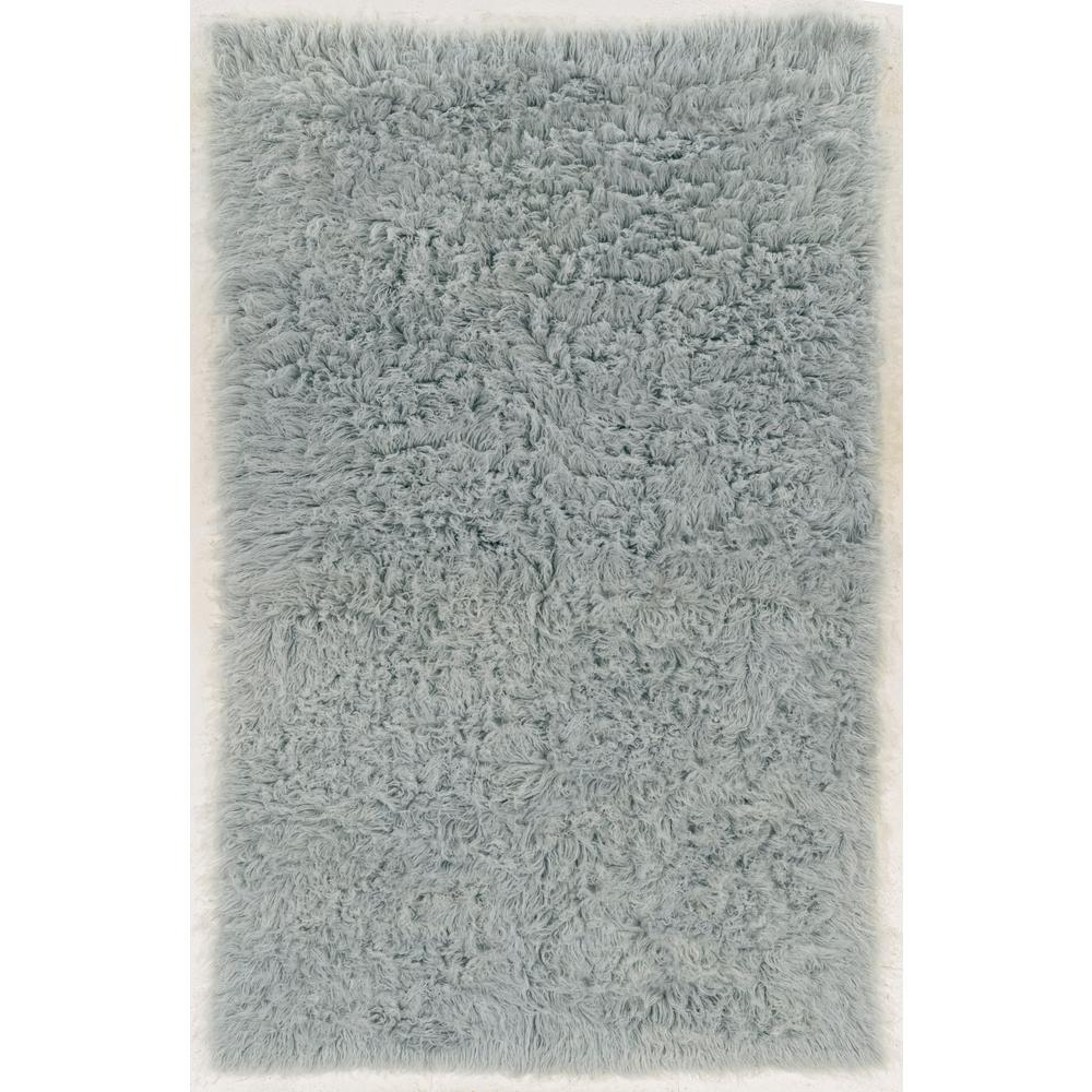 Light grey Flokati rug by Start2Finish, 5x8 feet, plush 1400-gram wool texture, cozy and stylish home decor accessory.