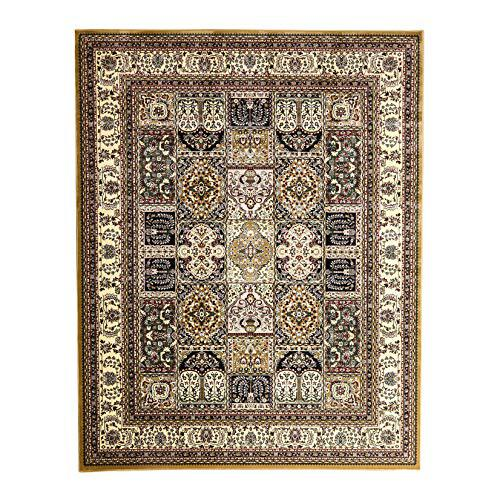 Start2Finish Persian Treasures Baktiyari Cream 8x10 rug with intricate traditional patterns and soft cream color.
